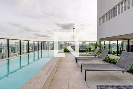 Área comum - Piscina de kitnet/studio para alugar com 1 quarto, 25m² em Santo Amaro, São Paulo