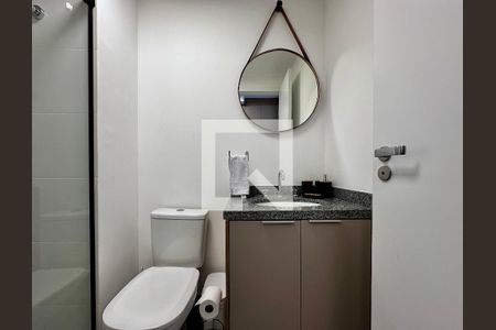 Banheiro Social de kitnet/studio para alugar com 1 quarto, 25m² em Santo Amaro, São Paulo