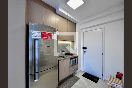 Cozinha de kitnet/studio para alugar com 1 quarto, 25m² em Santo Amaro, São Paulo