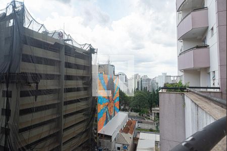 Vista da Varanda da Sala e Quarto de apartamento para alugar com 1 quarto, 50m² em Consolação, São Paulo