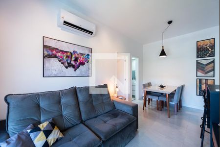 Sala de apartamento para alugar com 1 quarto, 50m² em José Menino, Santos
