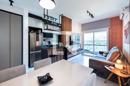 Sala de apartamento para alugar com 1 quarto, 50m² em José Menino, Santos