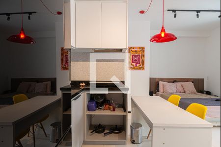 Cozinha de kitnet/studio à venda com 1 quarto, 35m² em Bela Vista, São Paulo