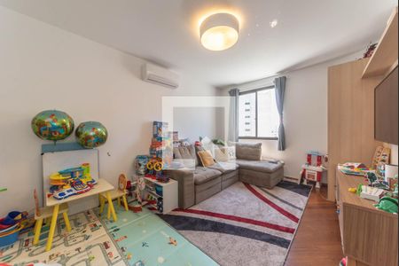 Sala de TV de apartamento à venda com 4 quartos, 214m² em Brooklin, São Paulo