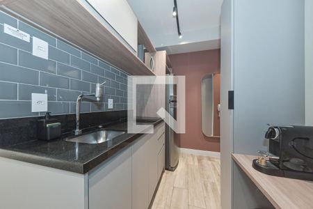 Cozinha de kitnet/studio à venda com 1 quarto, 26m² em Brooklin, São Paulo