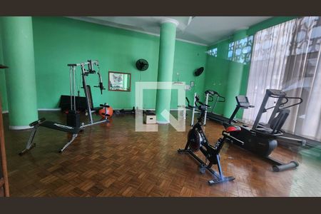 Área comum - Academia de apartamento para alugar com 1 quarto, 36m² em Boqueirão, Santos