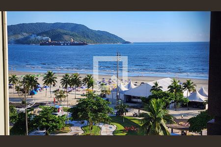 Vista da Sala de apartamento para alugar com 1 quarto, 36m² em Boqueirão, Santos