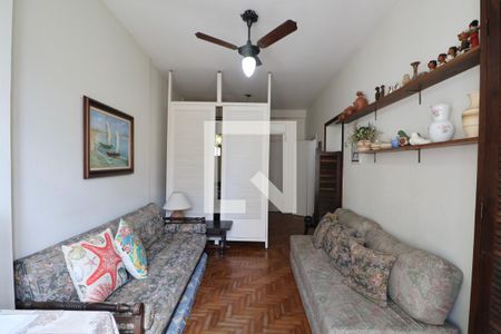 Sala de apartamento para alugar com 1 quarto, 43m² em Barra Funda, Guarujá