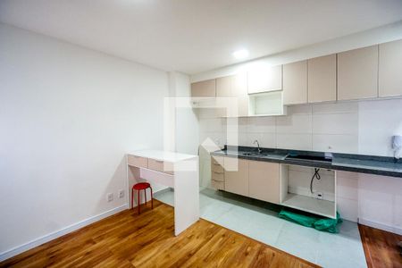 Sala e cozinha de apartamento para alugar com 1 quarto, 30m² em Vila Carrão, São Paulo