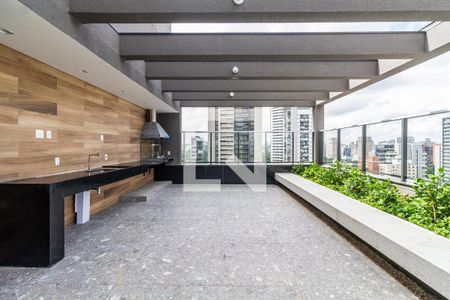 Área comum - Churrasqueira de kitnet/studio para alugar com 1 quarto, 25m² em Pinheiros, São Paulo