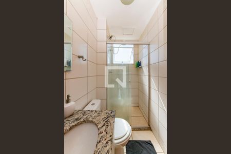 Banheiro de apartamento à venda com 2 quartos, 48m² em Chácaras Reunidas Santa Terezinha, Contagem