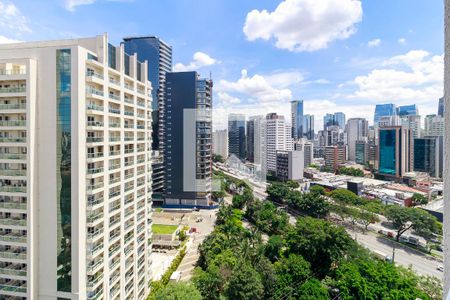 Vista da Varanda da Sala de apartamento à venda com 1 quarto, 69m² em Brooklin, São Paulo