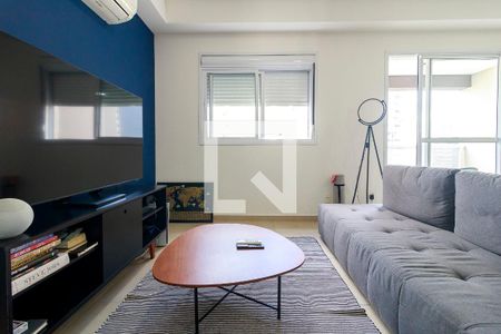Sala de apartamento à venda com 1 quarto, 69m² em Brooklin, São Paulo