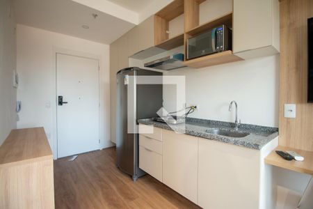 Cozinha de apartamento para alugar com 1 quarto, 26m² em Brooklin, São Paulo
