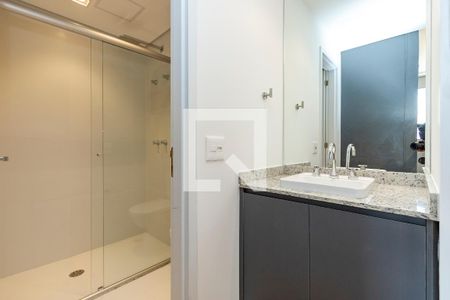 Banheiro de apartamento para alugar com 1 quarto, 38m² em Vila Sao Francisco (zona Sul), São Paulo