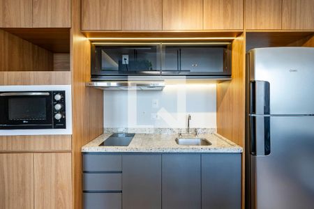 Cozinha de apartamento para alugar com 1 quarto, 38m² em Vila Sao Francisco (zona Sul), São Paulo