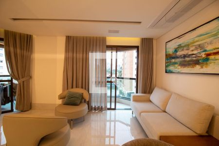 Sala de apartamento à venda com 3 quartos, 126m² em Brooklin Novo, São Paulo