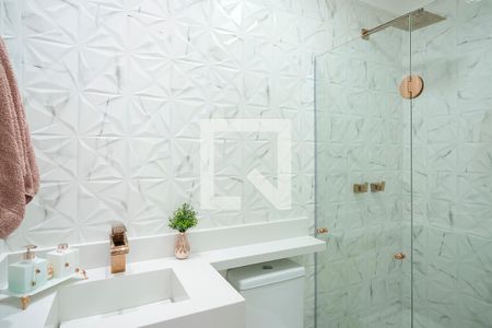 Banheiro da suíte de apartamento à venda com 3 quartos, 75m² em Jardim Paramount, São Bernardo do Campo