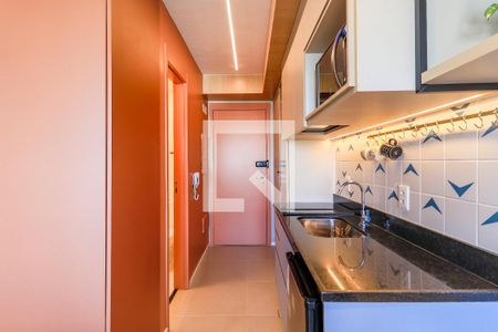 Cozinha de kitnet/studio para alugar com 1 quarto, 25m² em Santo Amaro, São Paulo