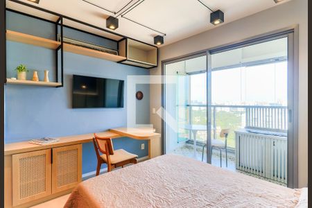 Sala/Quarto de kitnet/studio para alugar com 1 quarto, 25m² em Santo Amaro, São Paulo