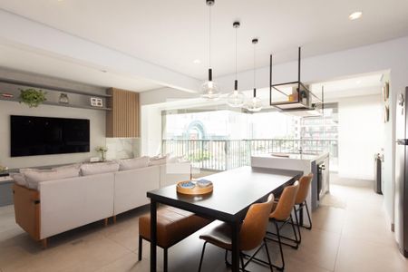 Sala/Cozinha de apartamento à venda com 1 quarto, 77m² em Moema, São Paulo
