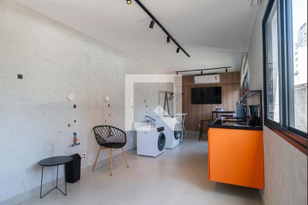 Área comum - Lavanderia de kitnet/studio para alugar com 1 quarto, 52m² em Bela Vista, São Paulo