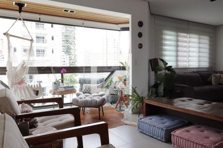 Varanda da Sala de apartamento para alugar com 3 quartos, 118m² em Vila Olímpia, São Paulo