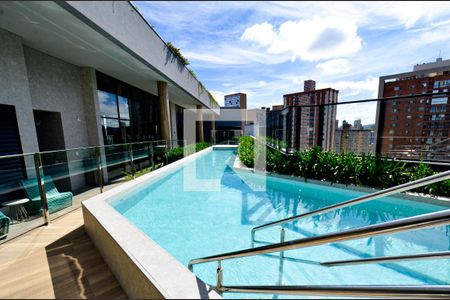 Area comum/ piscina de apartamento para alugar com 1 quarto, 55m² em Lourdes, Belo Horizonte