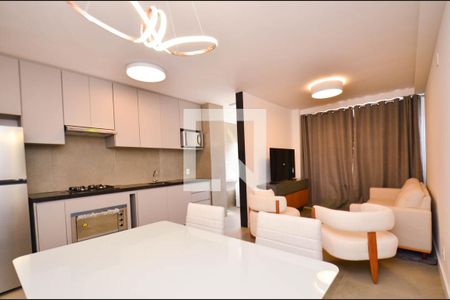 Sala ambientes de apartamento à venda com 1 quarto, 55m² em Lourdes, Belo Horizonte
