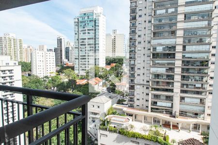 Vista da sala de kitnet/studio à venda com 1 quarto, 27m² em Paraíso, São Paulo