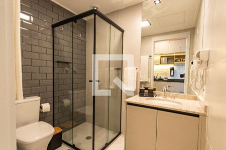 Banheiro de kitnet/studio à venda com 1 quarto, 27m² em Paraíso, São Paulo