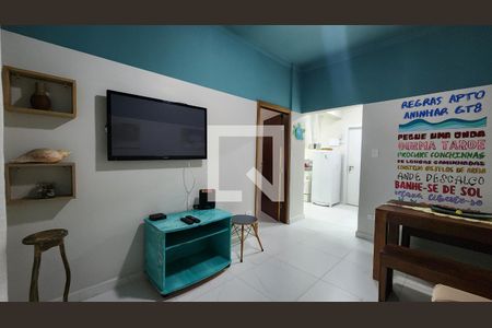 Sala de apartamento para alugar com 1 quarto, 58m² em Ponta da Praia, Santos