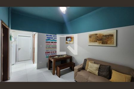 Sala de apartamento para alugar com 1 quarto, 58m² em Ponta da Praia, Santos
