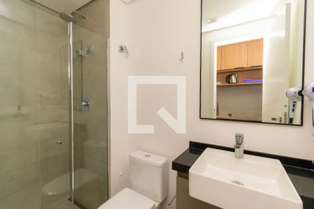 Banheiro de kitnet/studio para alugar com 1 quarto, 20m² em Vila Gomes Cardim, São Paulo