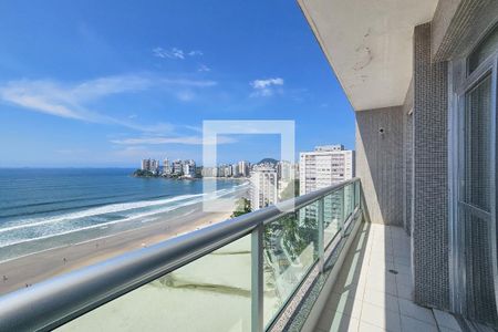 varanda  de apartamento para alugar com 3 quartos, 102m² em Centro, Guarujá