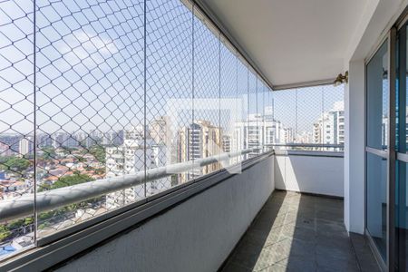 Varanda da Sala de apartamento à venda com 4 quartos, 180m² em Moema, São Paulo