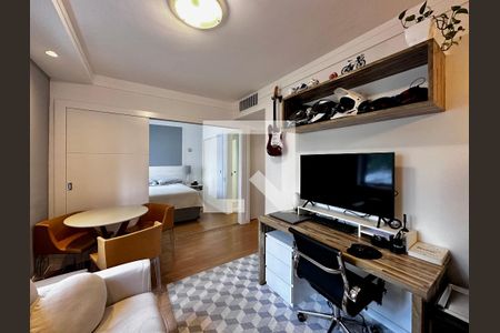 Sala de apartamento à venda com 1 quarto, 34m² em Brooklin Novo, São Paulo