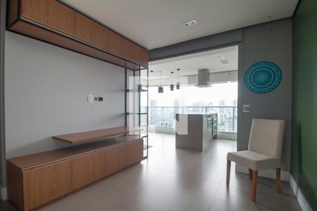 Sala de apartamento para alugar com 1 quarto, 59m² em Brooklin, São Paulo