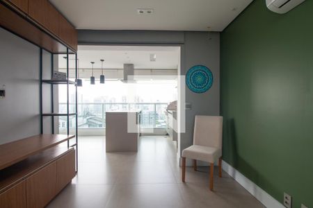 Sala de apartamento para alugar com 1 quarto, 59m² em Brooklin, São Paulo