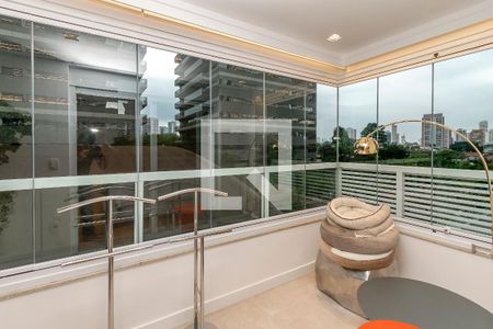 Varanda da Suíte 1 de apartamento à venda com 4 quartos, 250m² em Santo Amaro, São Paulo