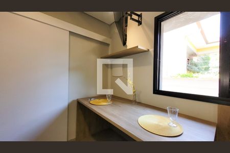 Cozinha de kitnet/studio para alugar com 1 quarto, 17m² em Cidade Universitária, Campinas