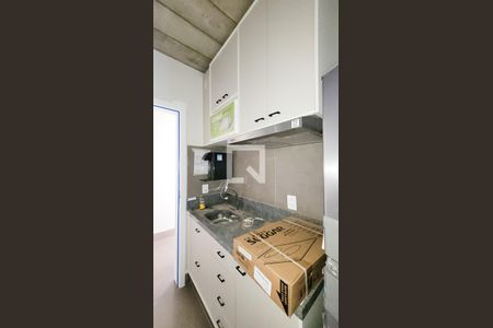 Cozinha de kitnet/studio para alugar com 1 quarto, 17m² em Cidade Universitária, Campinas