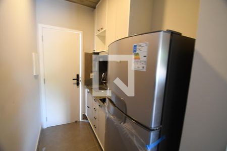 Cozinha de kitnet/studio para alugar com 1 quarto, 17m² em Cidade Universitária, Campinas
