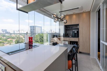 Varanda Sala de apartamento à venda com 1 quarto, 30m² em Cidade Monções, São Paulo