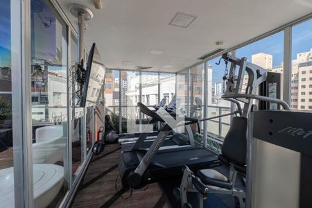 Área comum - Academia de kitnet/studio para alugar com 1 quarto, 22m² em Consolação, São Paulo