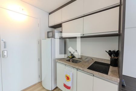 Cozinha de kitnet/studio para alugar com 1 quarto, 22m² em Consolação, São Paulo