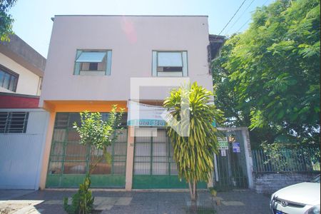 Fachada e placa de apartamento para alugar com 1 quarto, 50m² em Liberdade, Novo Hamburgo