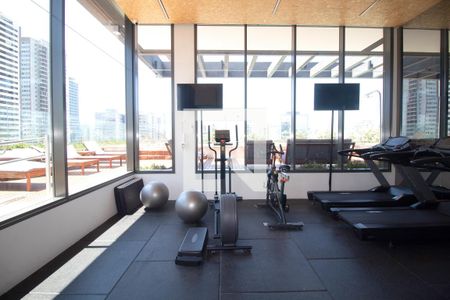 Área comum de kitnet/studio para alugar com 1 quarto, 28m² em Cerqueira César, São Paulo