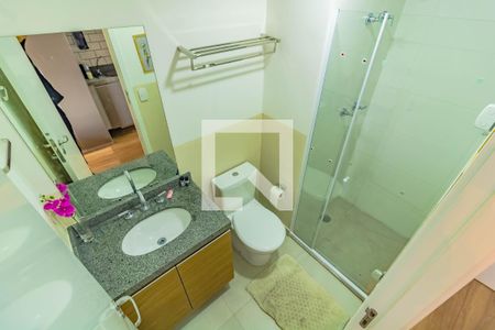 Banheiro de kitnet/studio para alugar com 1 quarto, 20m² em Vila Clementino, São Paulo