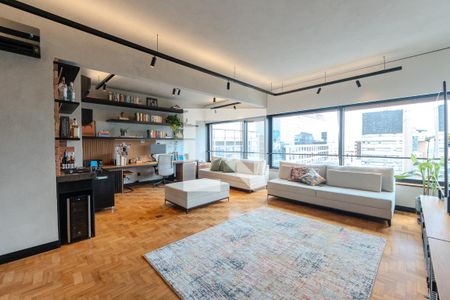 Sala de apartamento para alugar com 1 quarto, 95m² em Bela Vista, São Paulo